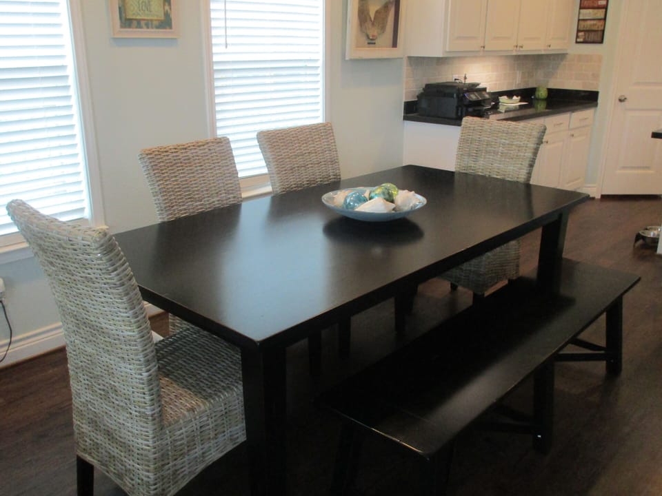 Large Dining table with bench and 4 chairs