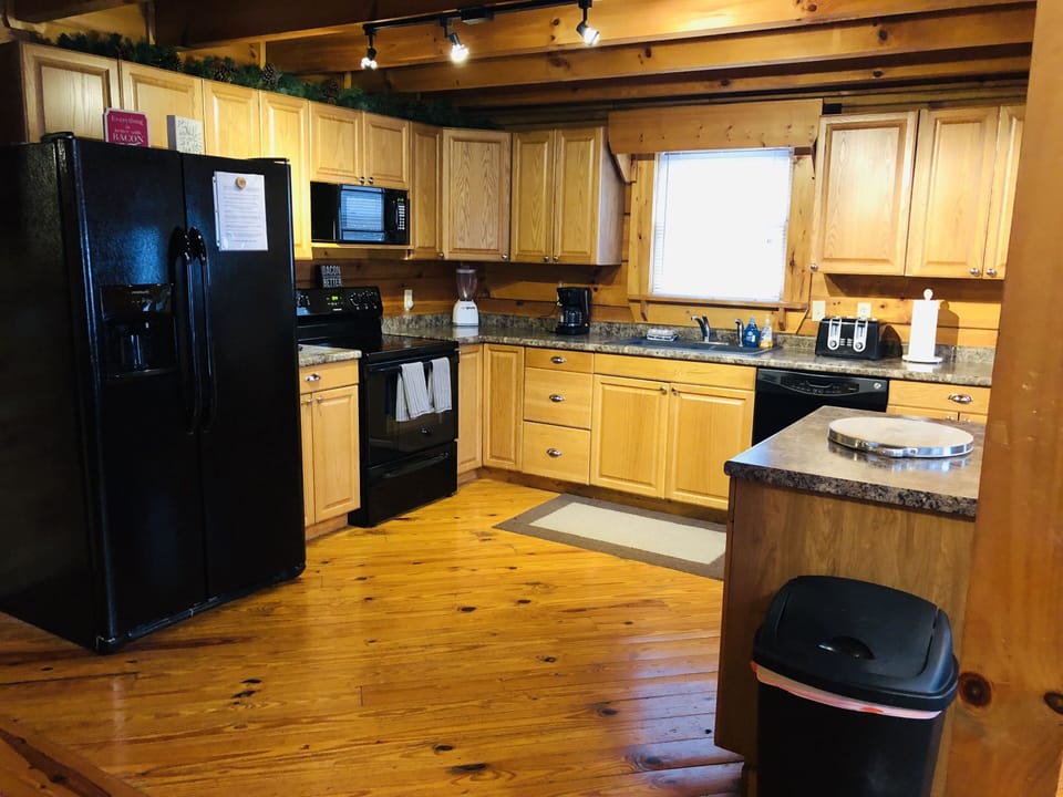 Loads of space in our kitchen with everything you need for to prepare your meals