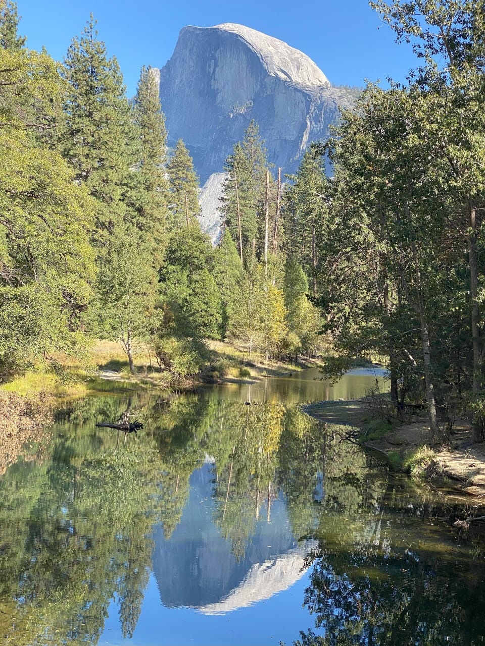 Yosemite Half Dome in Fall Look at that reflection!