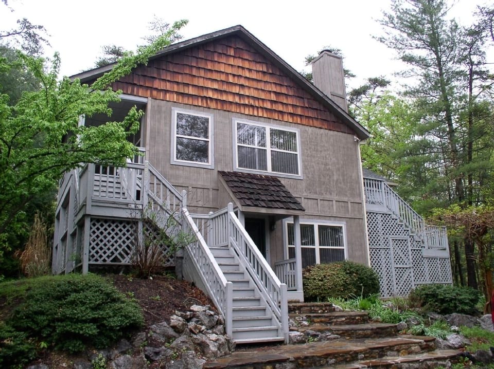 The Home has Two Driveways for Easy Parking of Six Cars