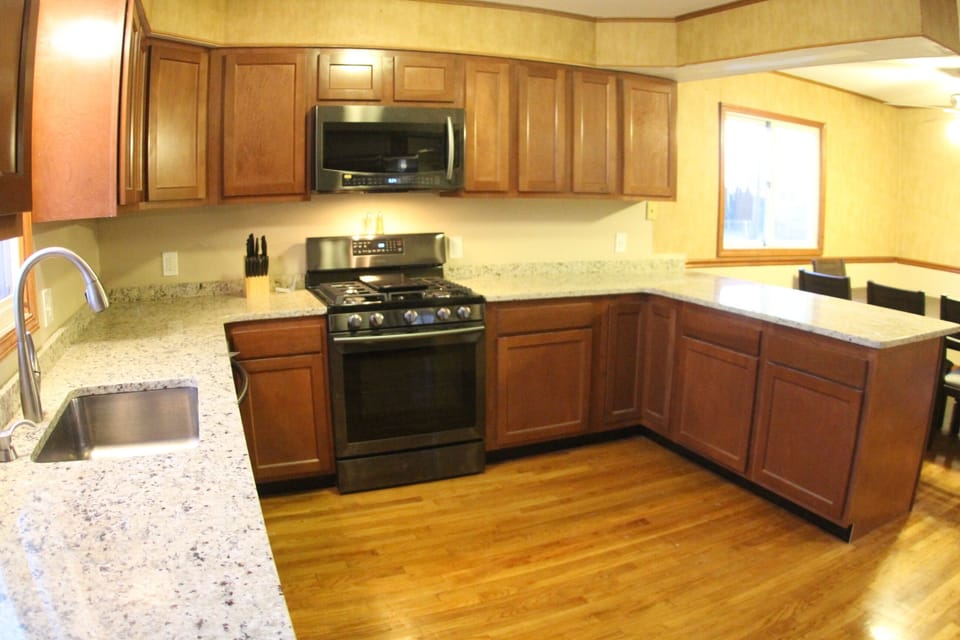 brand new updated kitchen with matching appliances