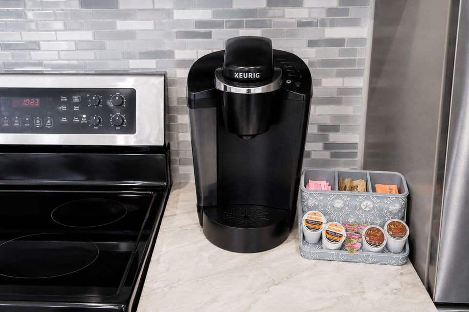 Start your morning with a complimentary cup of coffee