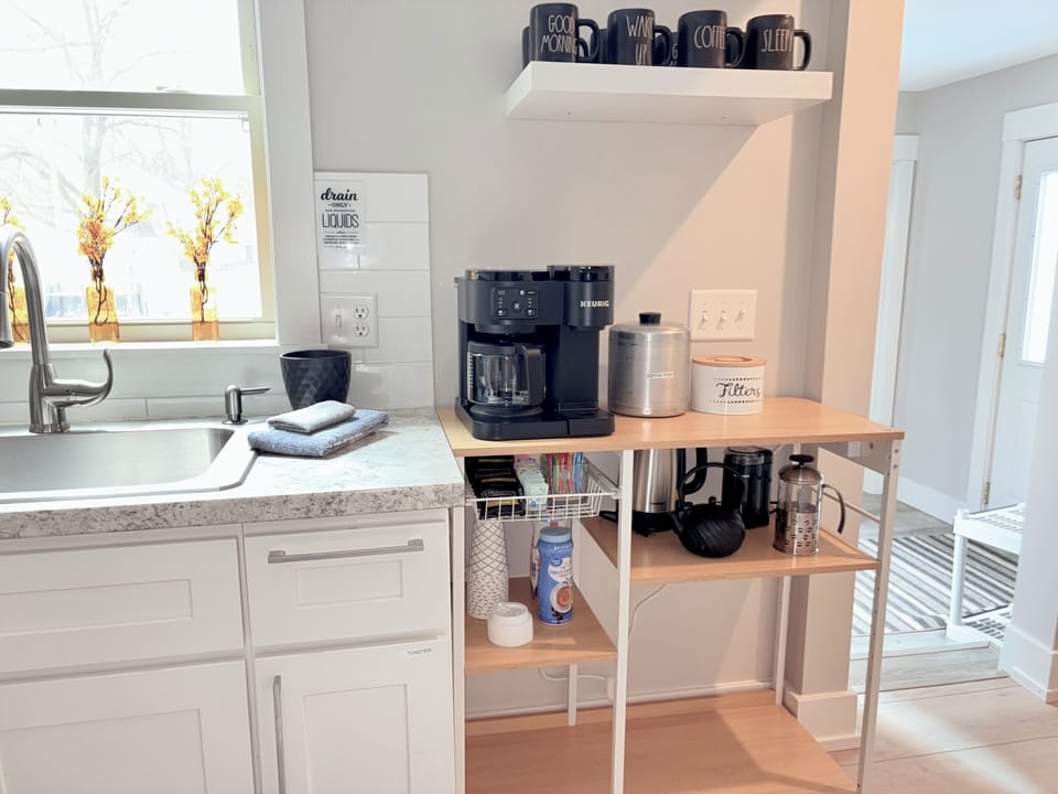 coffee bar in the kitchen 