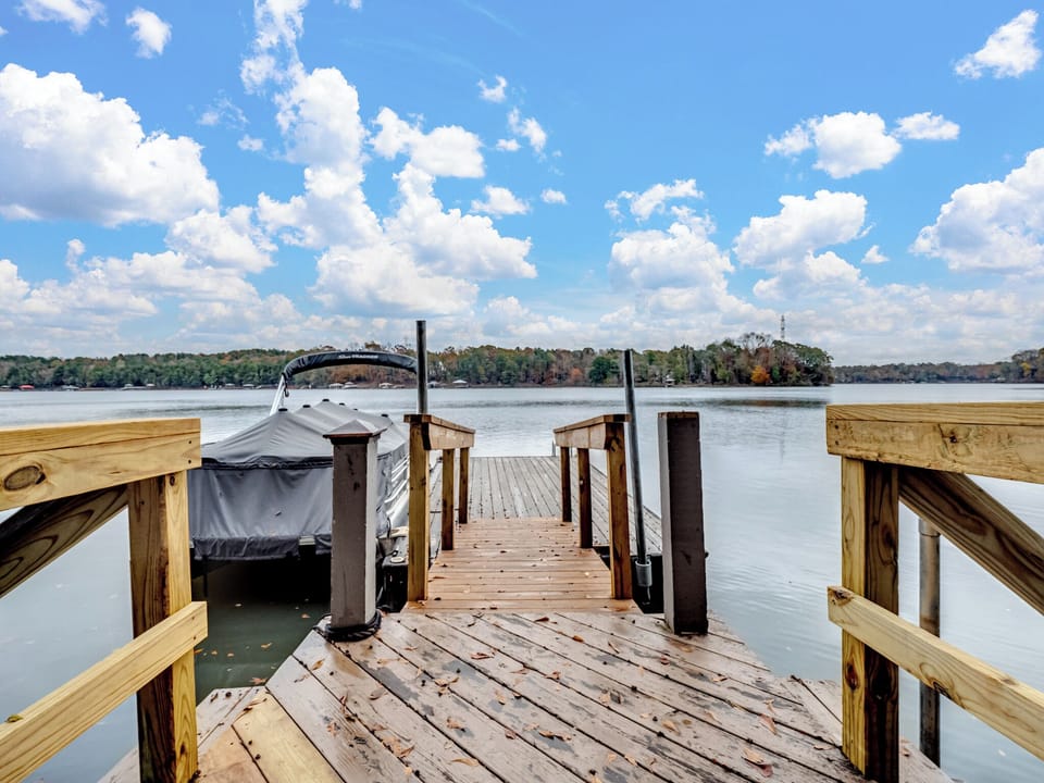 Nice dock and pier with stairs to shore