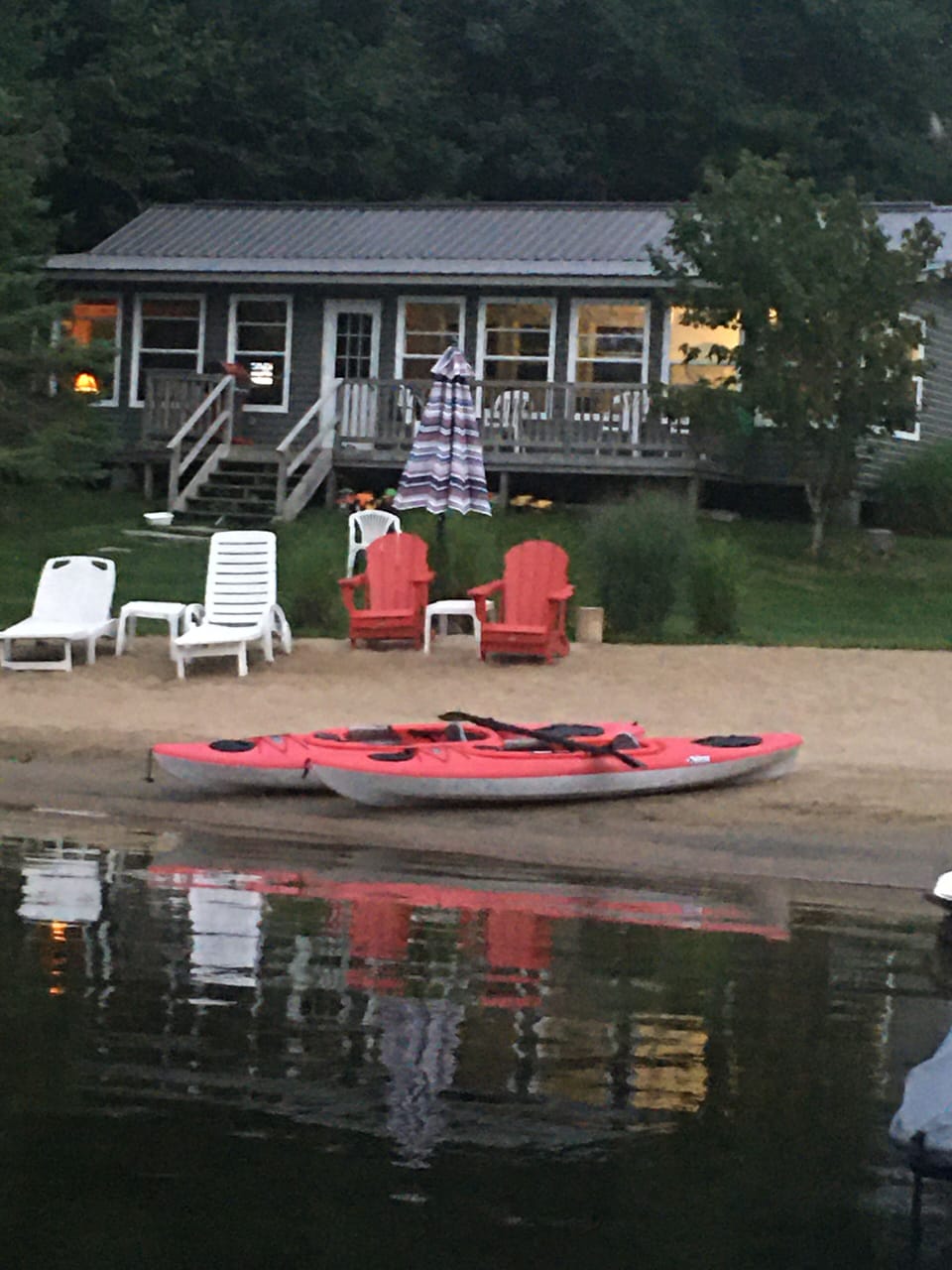 sand beach with use of kayaks