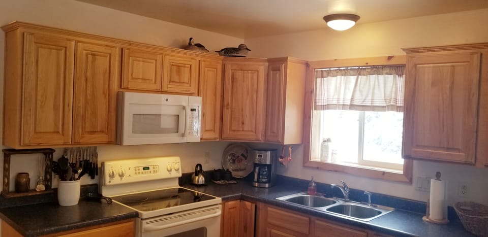 A list of grocery items and toiletries already at the cabin will be provided
