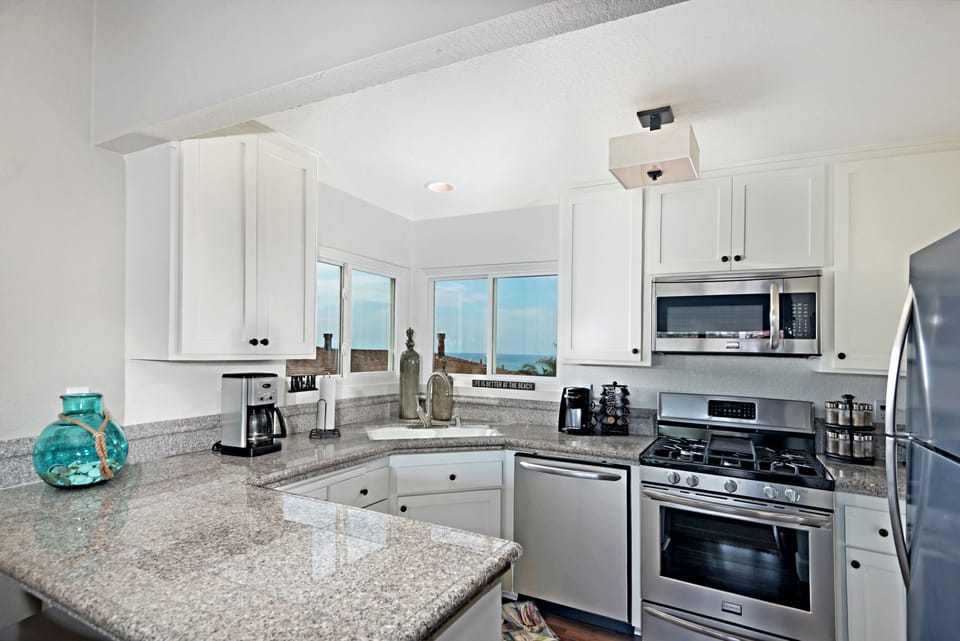 Remodeled kitchen with new stainless appliances