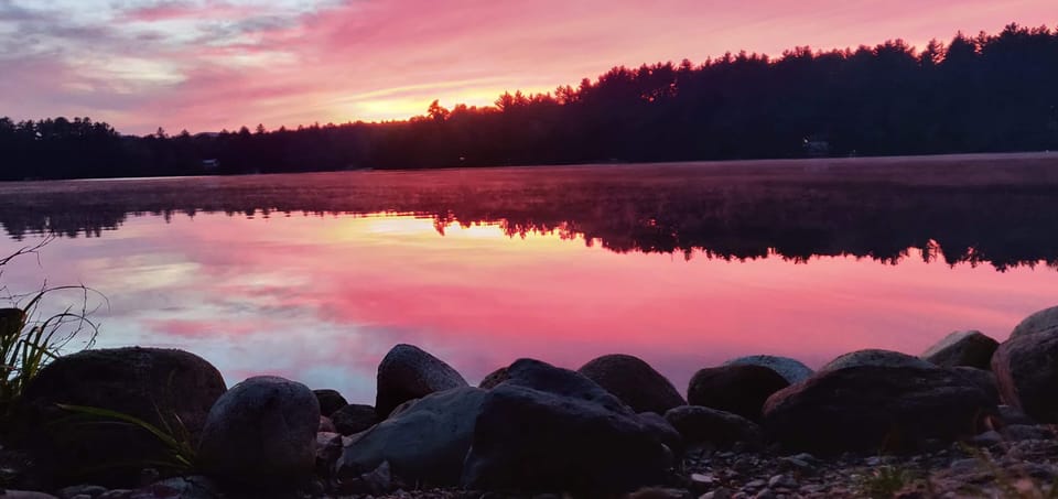 Sunset off the beach 