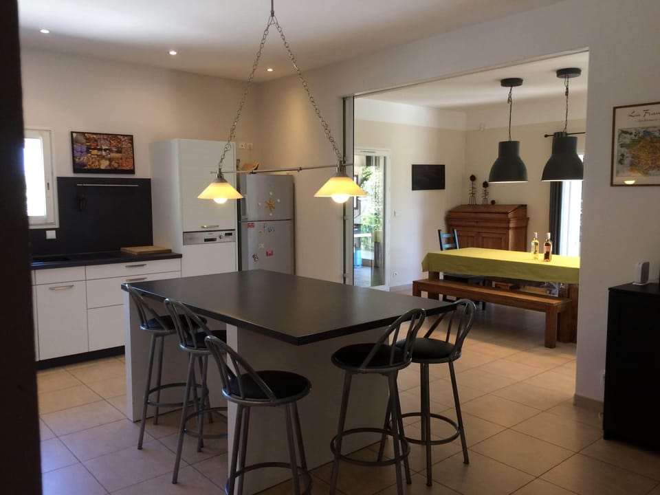 Modern kitchen of Mas des Chenes (equipment for 25 people)