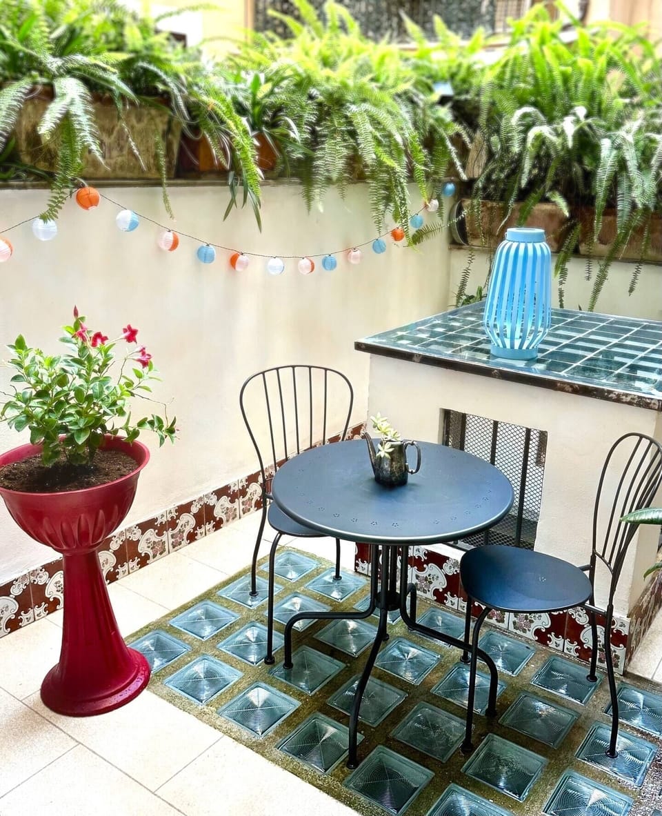 Private courtyard patio, peaceful outdoor space for morning/evening relaxation
