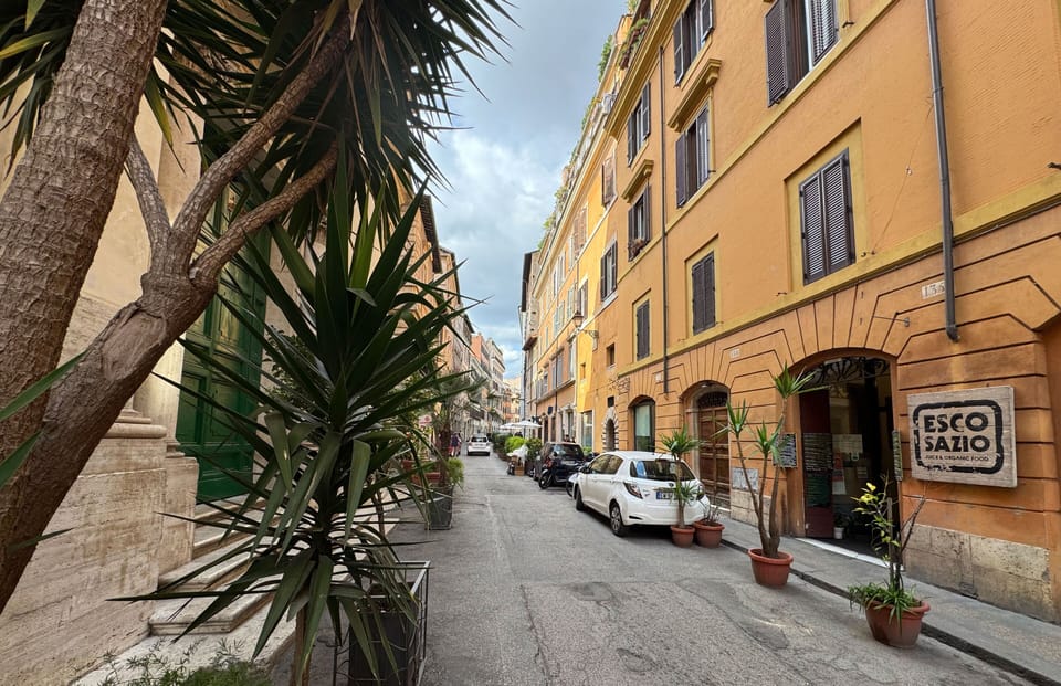 Our street and building in the center of Rome