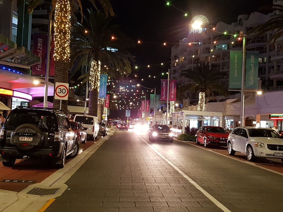 Night life at Broadbeach