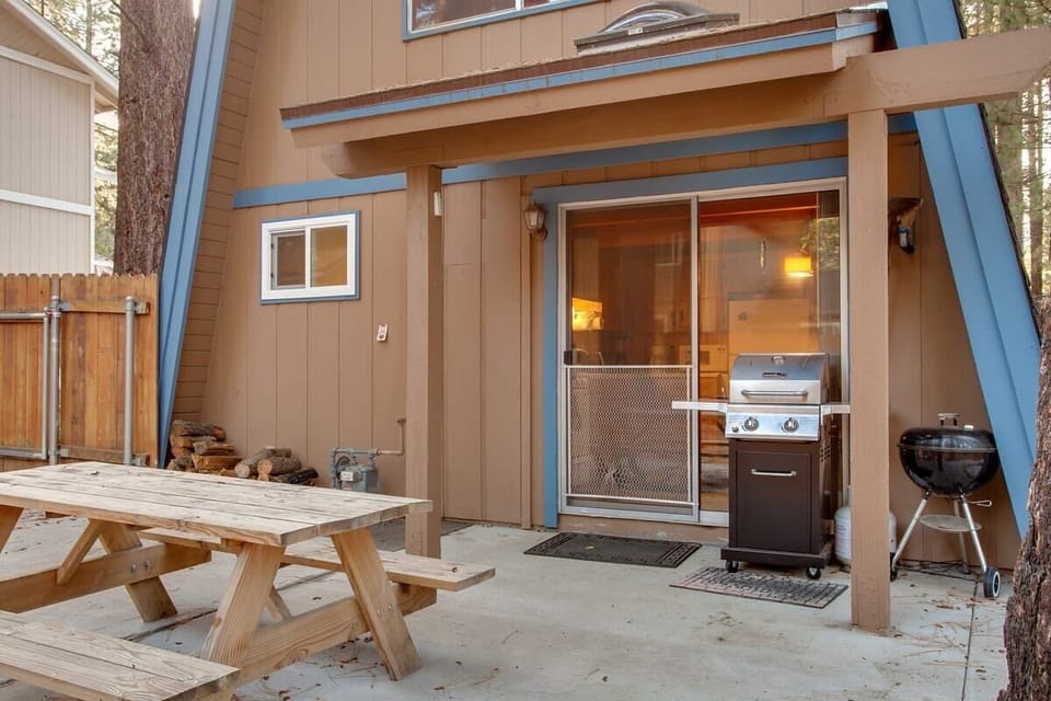 Nice area to relax in the private fenced backyard