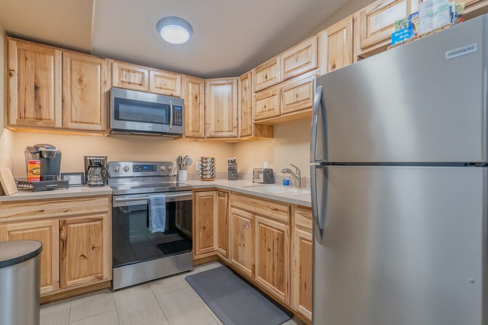 Full Kitchen with Stainless Steel Appliances
