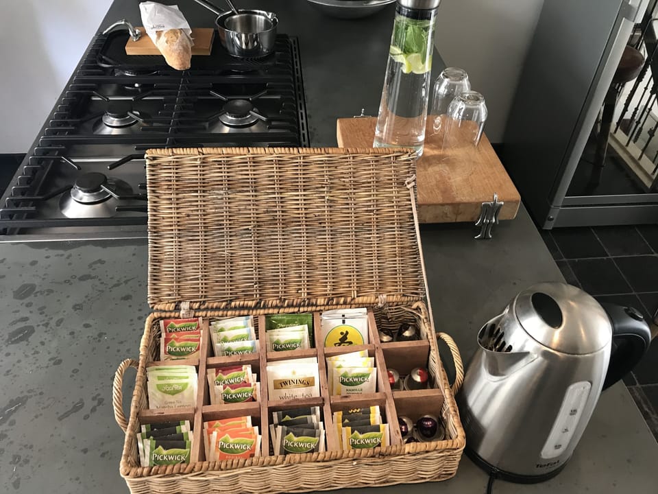 with a wide choice of tea