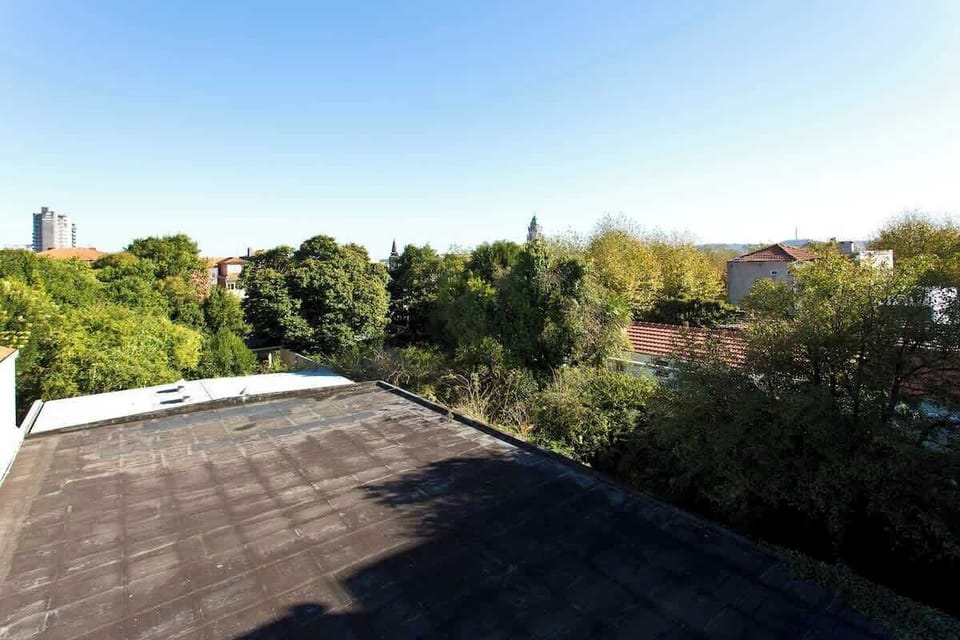 Relaxing view of the rear of the building.