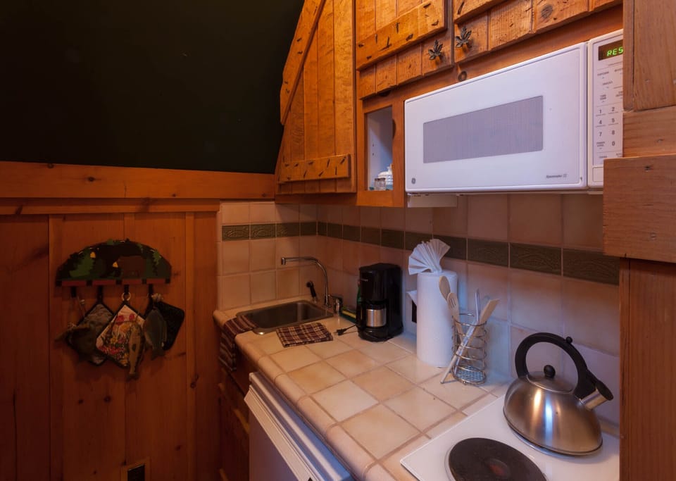 a small yet functional kitchen