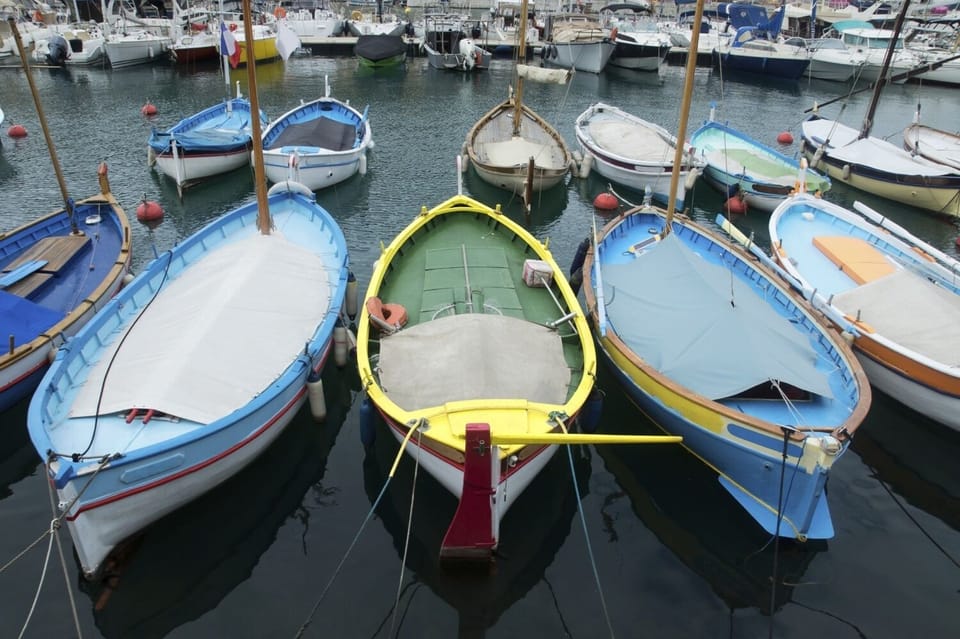 Fishing boats in the port of Villefranche