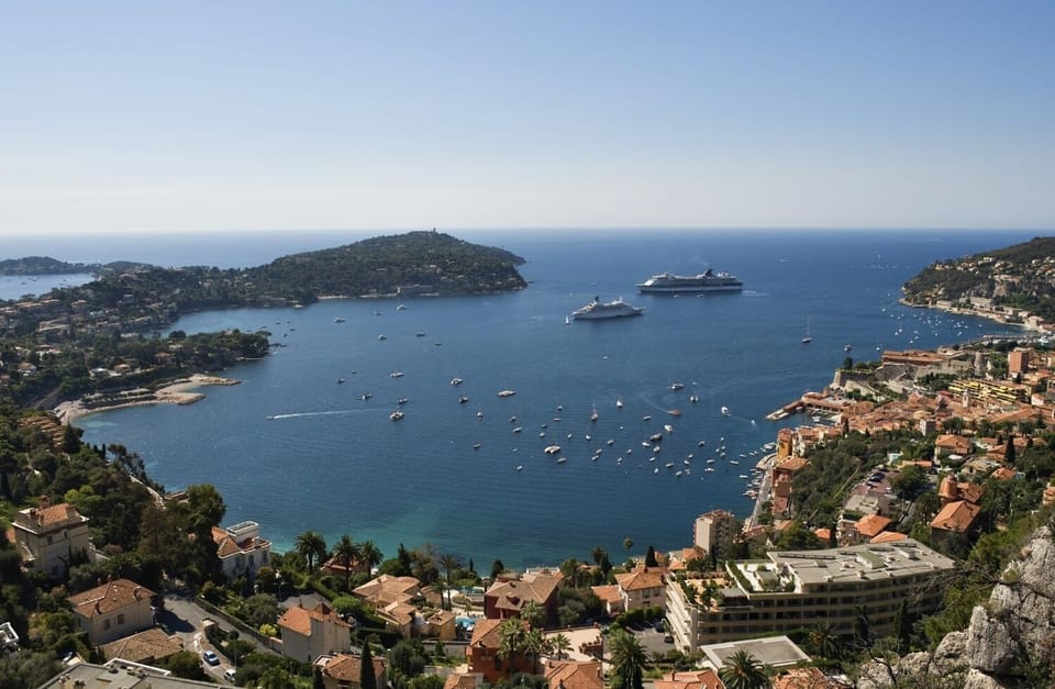 Elevated view of the stunning Bay of Villefranche