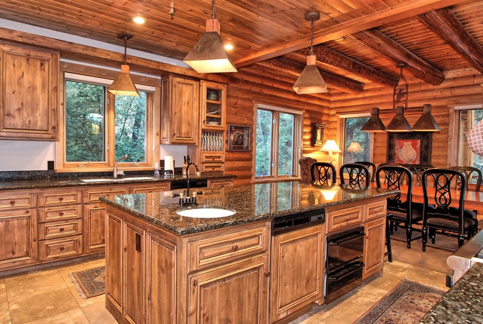 Fully stocked kitchen. Two dishwashers and sinks