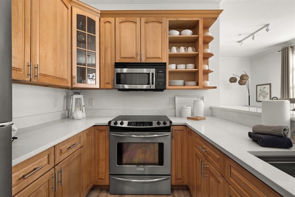 Fully functional kitchen.