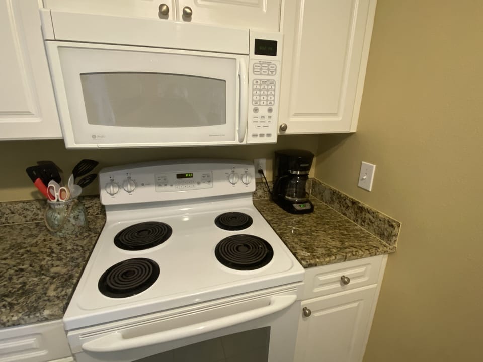 Regular coffee maker, Keurig, Blender, toaster, mixer, and crockpot also.