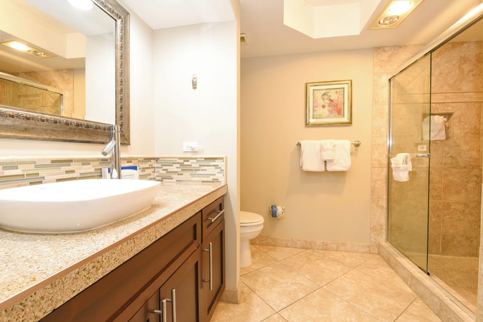 Surfside Resort 1010 - Primary Bathroom with Walk-In Shower