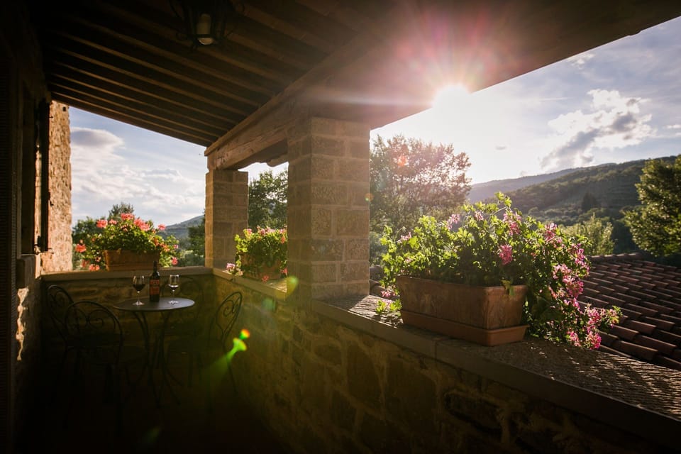 Veranda and panoramic view