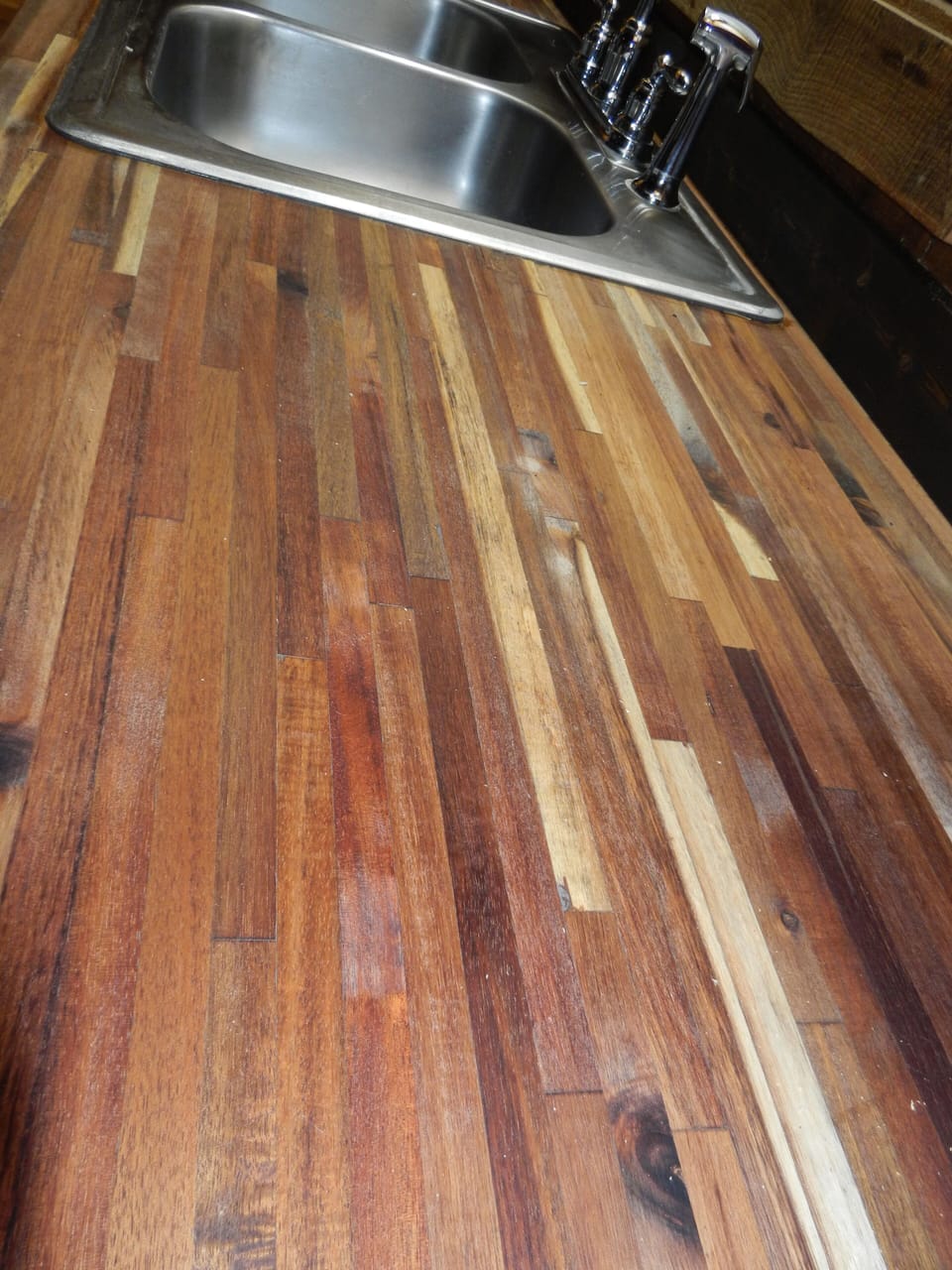Kitchen counter of Acadia wood (Ark of the Covenant wood) -Made by Lee Stephens 