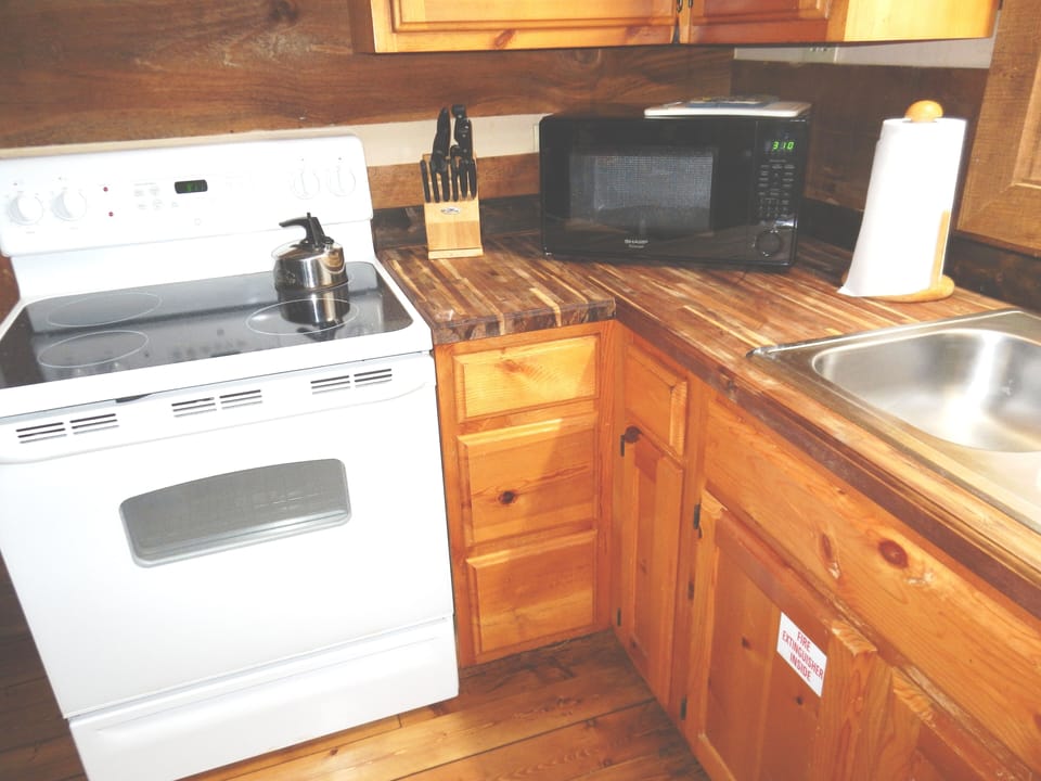Kitchen stove, microwave, sink, etc.