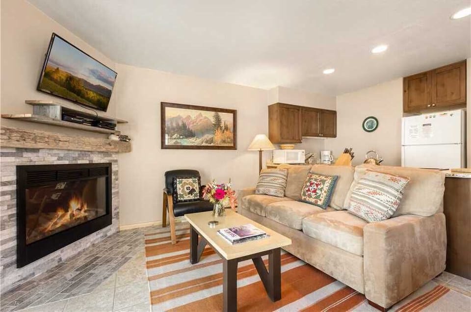 Living Room w/ TV and Electric Fireplace Fireplace