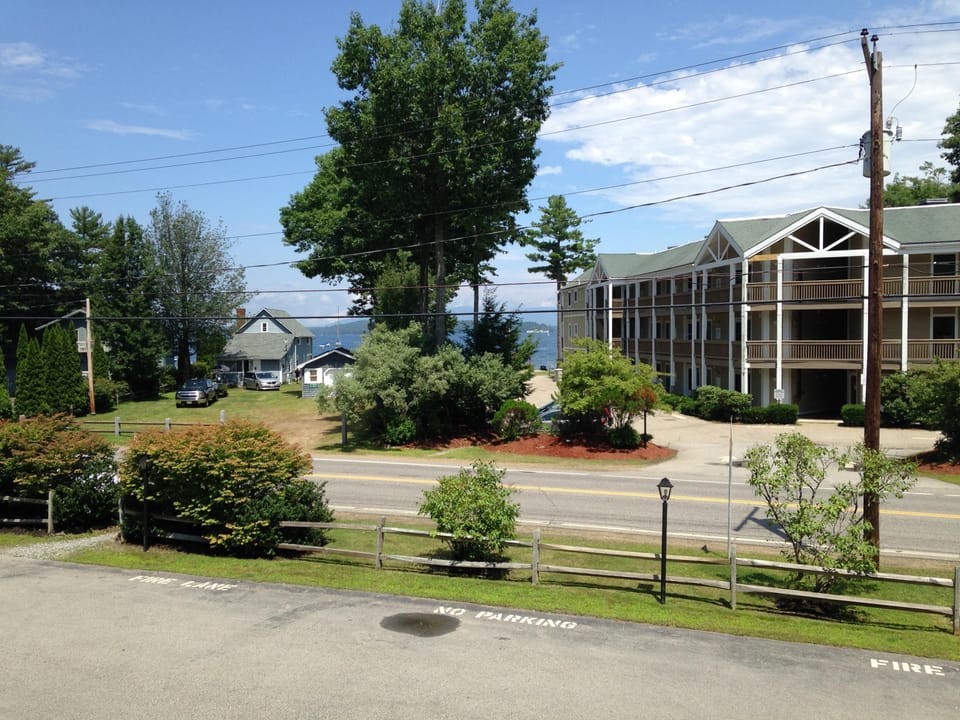 Beautiful view of Lake Winni from the condo (2nd floor).