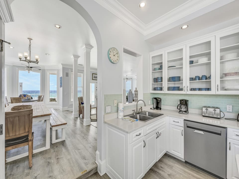 Kitchen View to Living Area