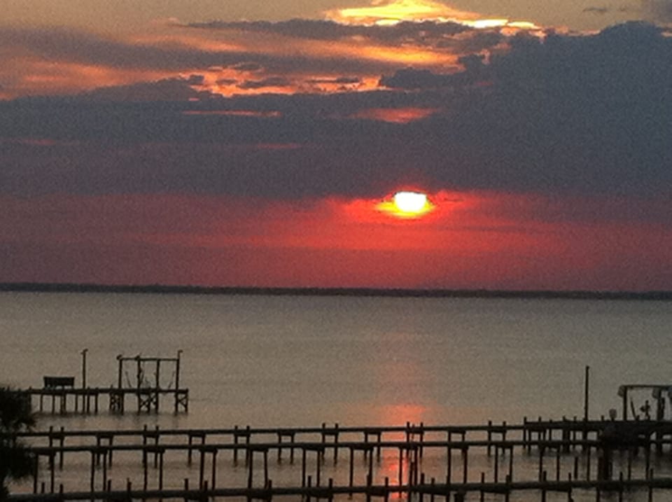 Beautiful sunset from the balcony 