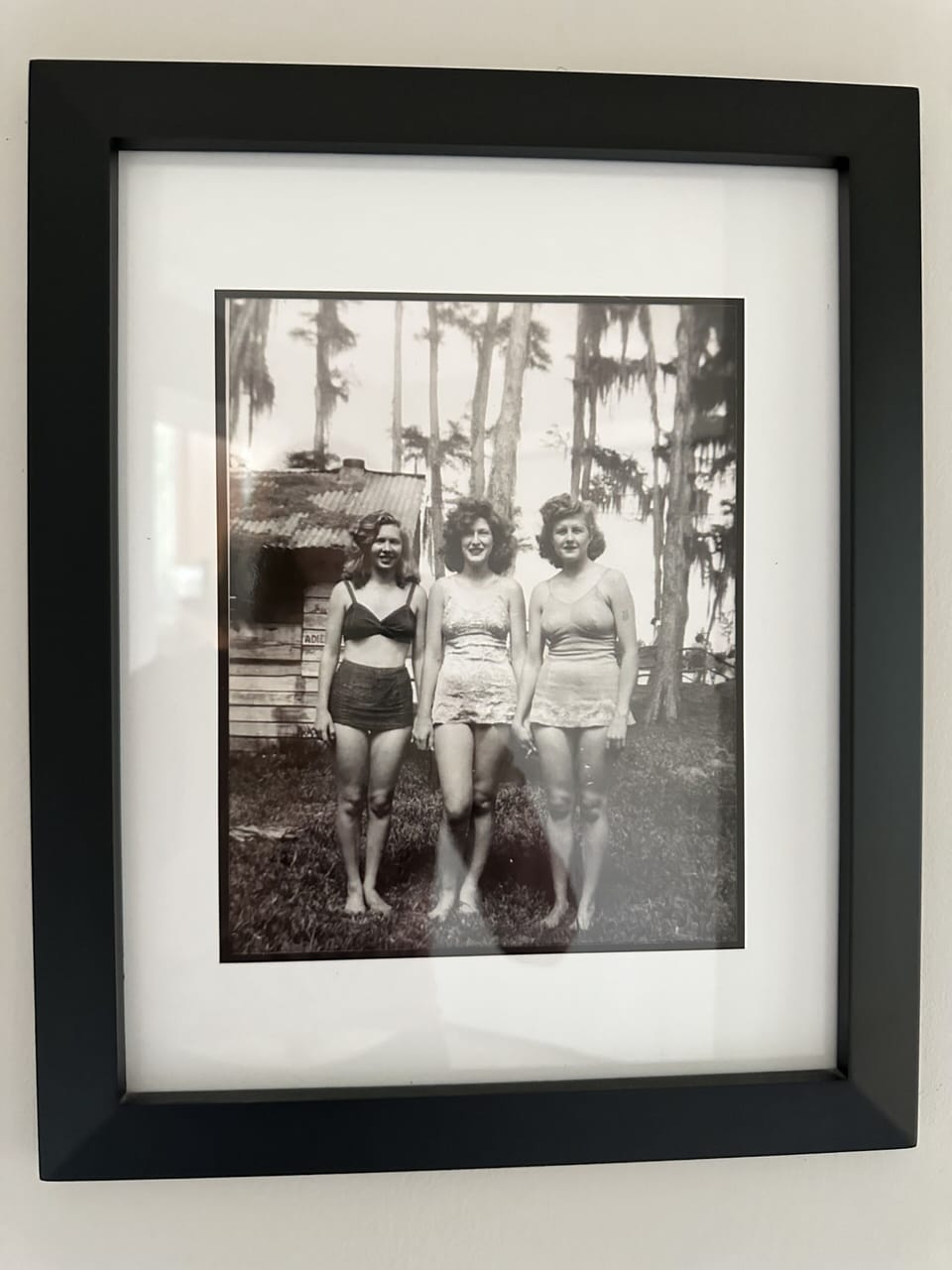 Vintage pics of my mom fill the hallways.