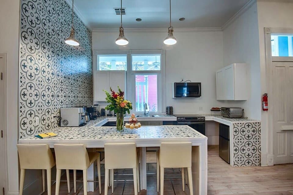 Large fully equipped kitchen