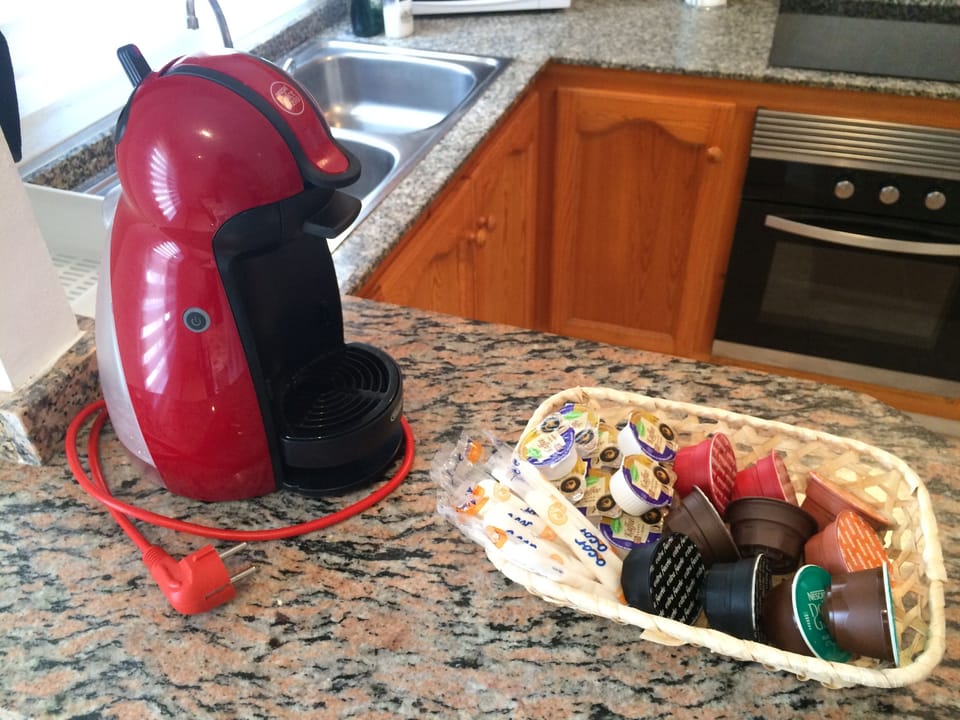 The coffee machine, "Dolce Gusto"(Nescafe)