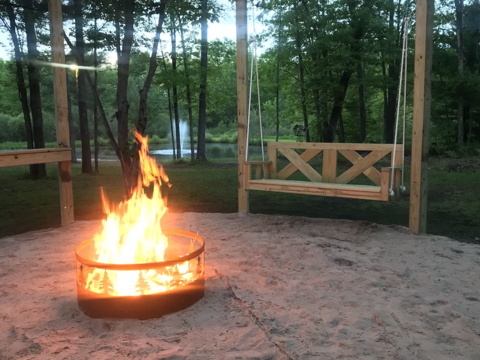Fire Pit overlooking pond