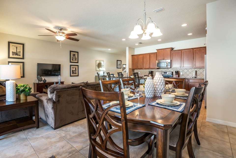 Seamless Integration: This open concept design effortlessly merges dining, living, and kitchen areas, fostering a sense of spaciousness and togetherness where conversations flow and memories are made.