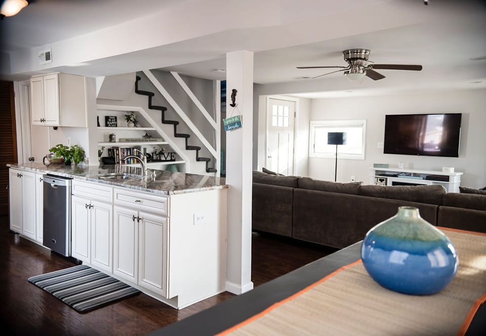 Looking in the family room