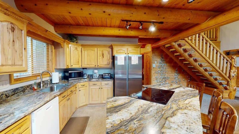 Full size kitchen with everything you might need during your stay.