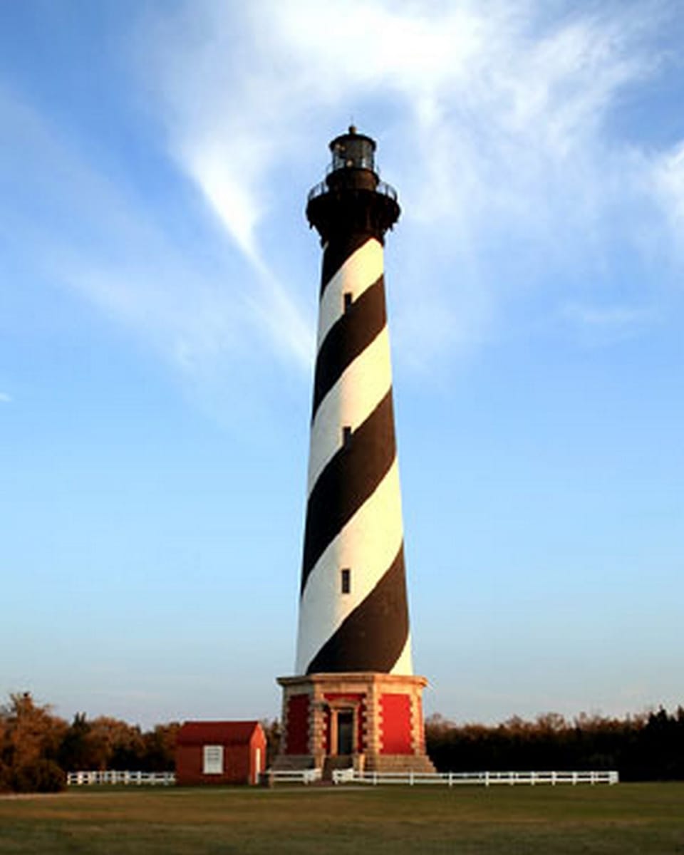 The Hatteras Lighthouse, tallest in North America is just 30 minutes south