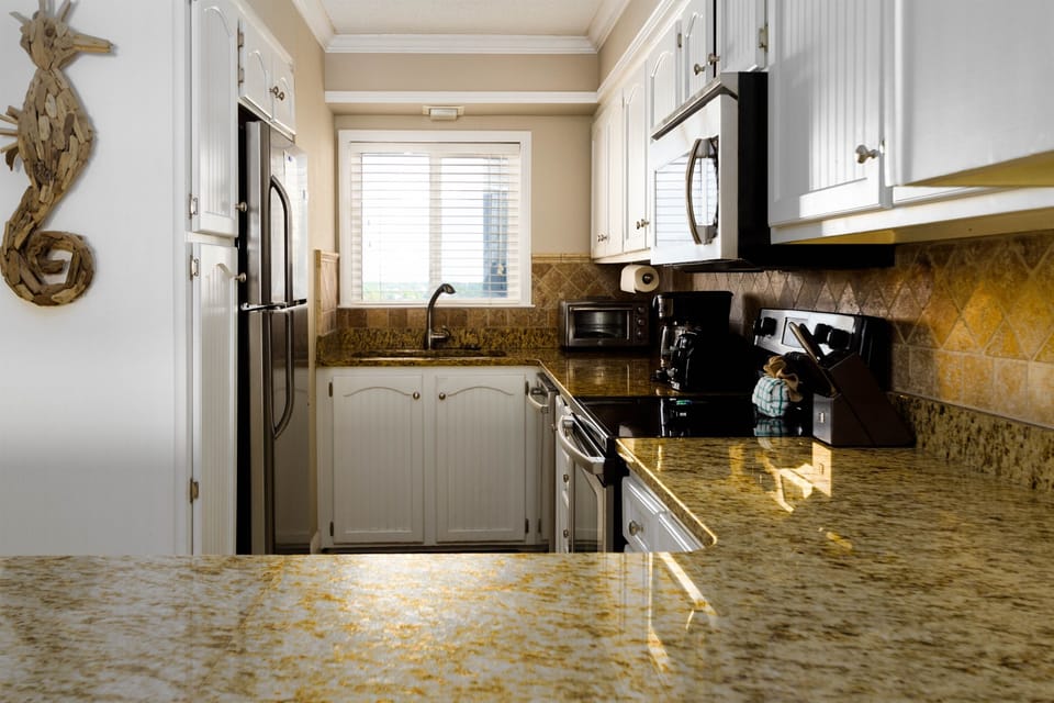 Kitchen has pots, dishes & supplies you need for holidays & other large gatherings