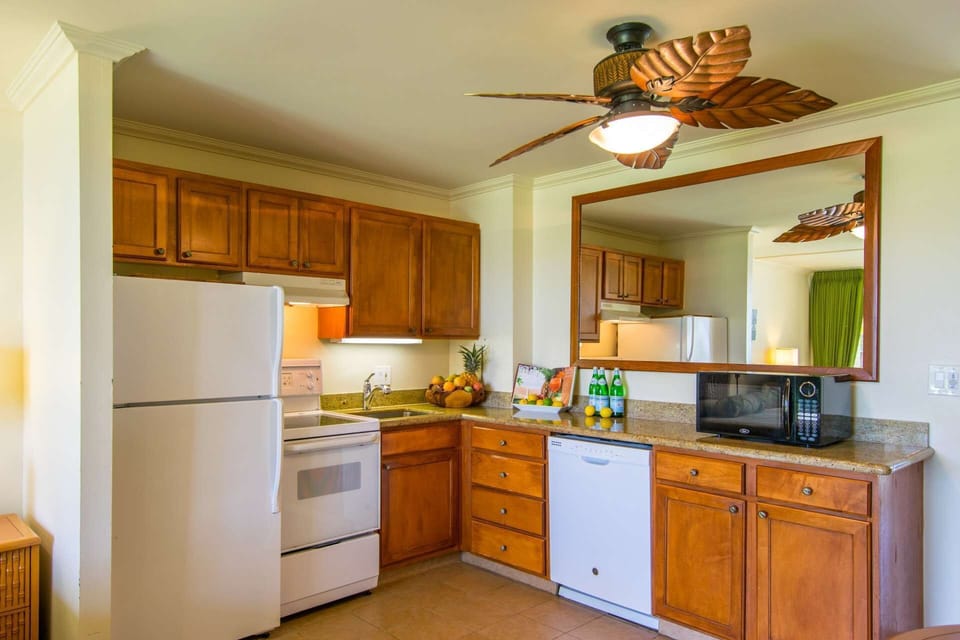 Full sized appliances including dishwasher.