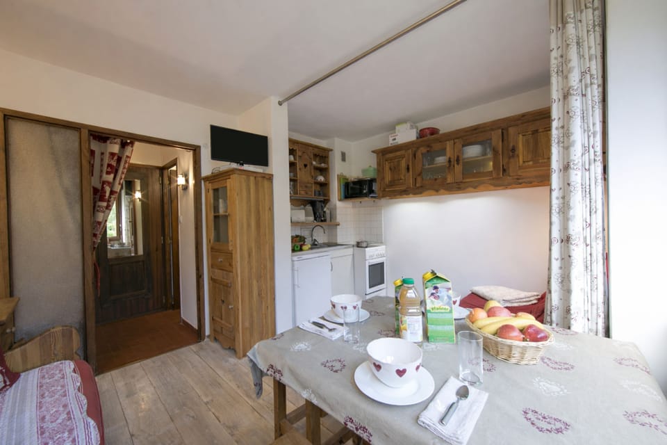 Flat-screen TV on the wall