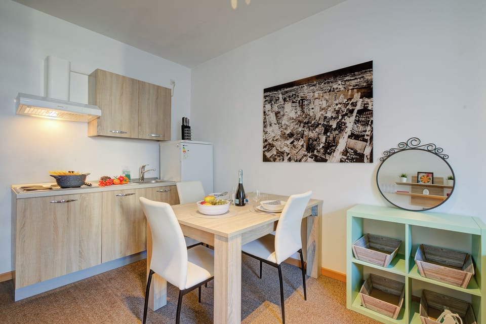 Kitchen and dining area