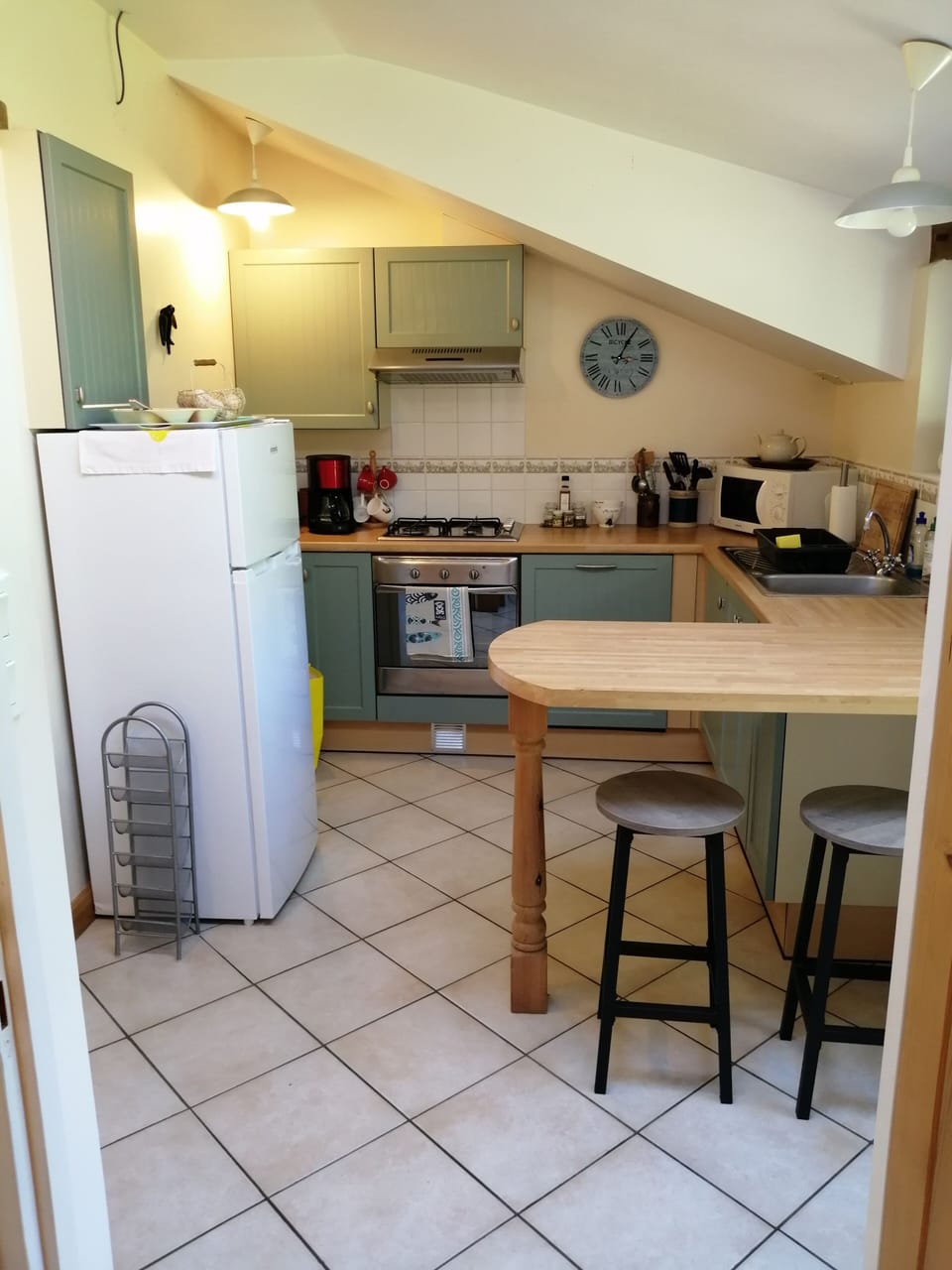 Into the kitchen