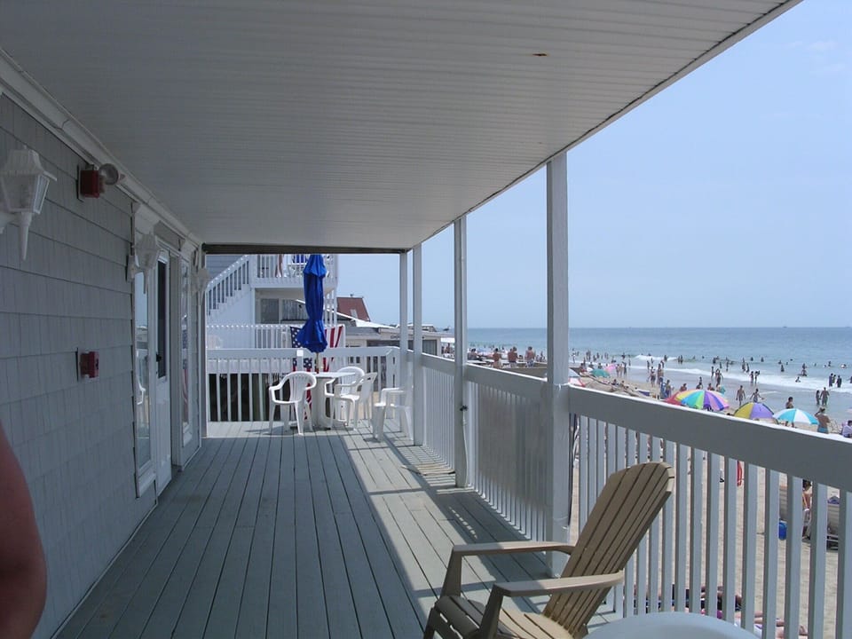 Deck in front of unit 