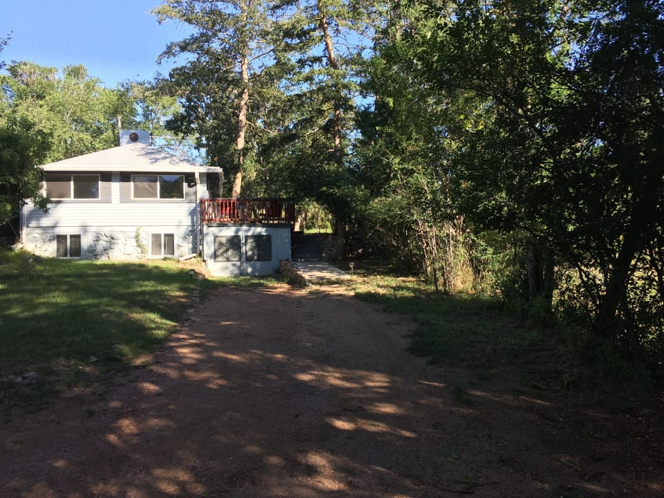 Front of the Cabin and parking area