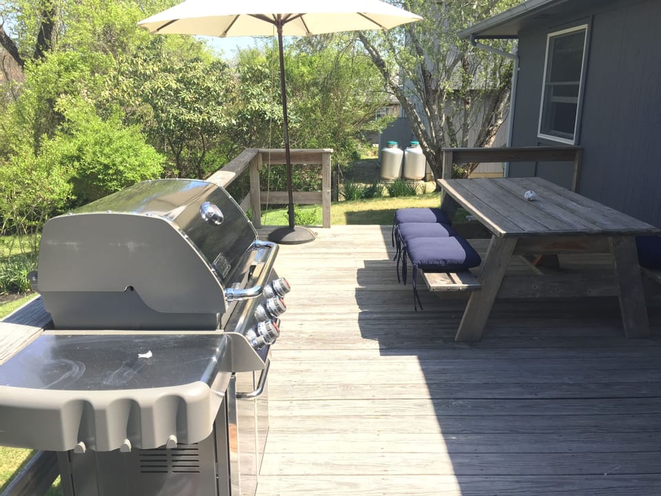 Back Deck w/ Gas Weber Grill